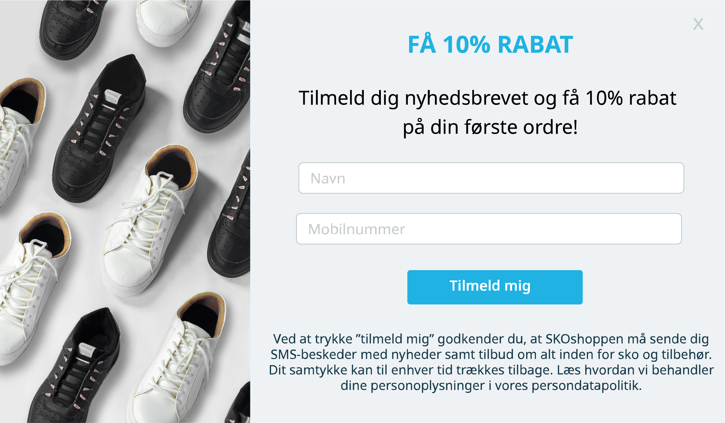 SMS-permissions via pop-ups