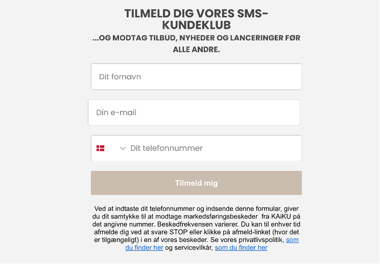 Case: Sådan indsamler Kaiku SMS-permissions på mail