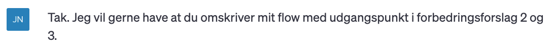 Bed ChatGPT om feedback på en eksisterende tekst
