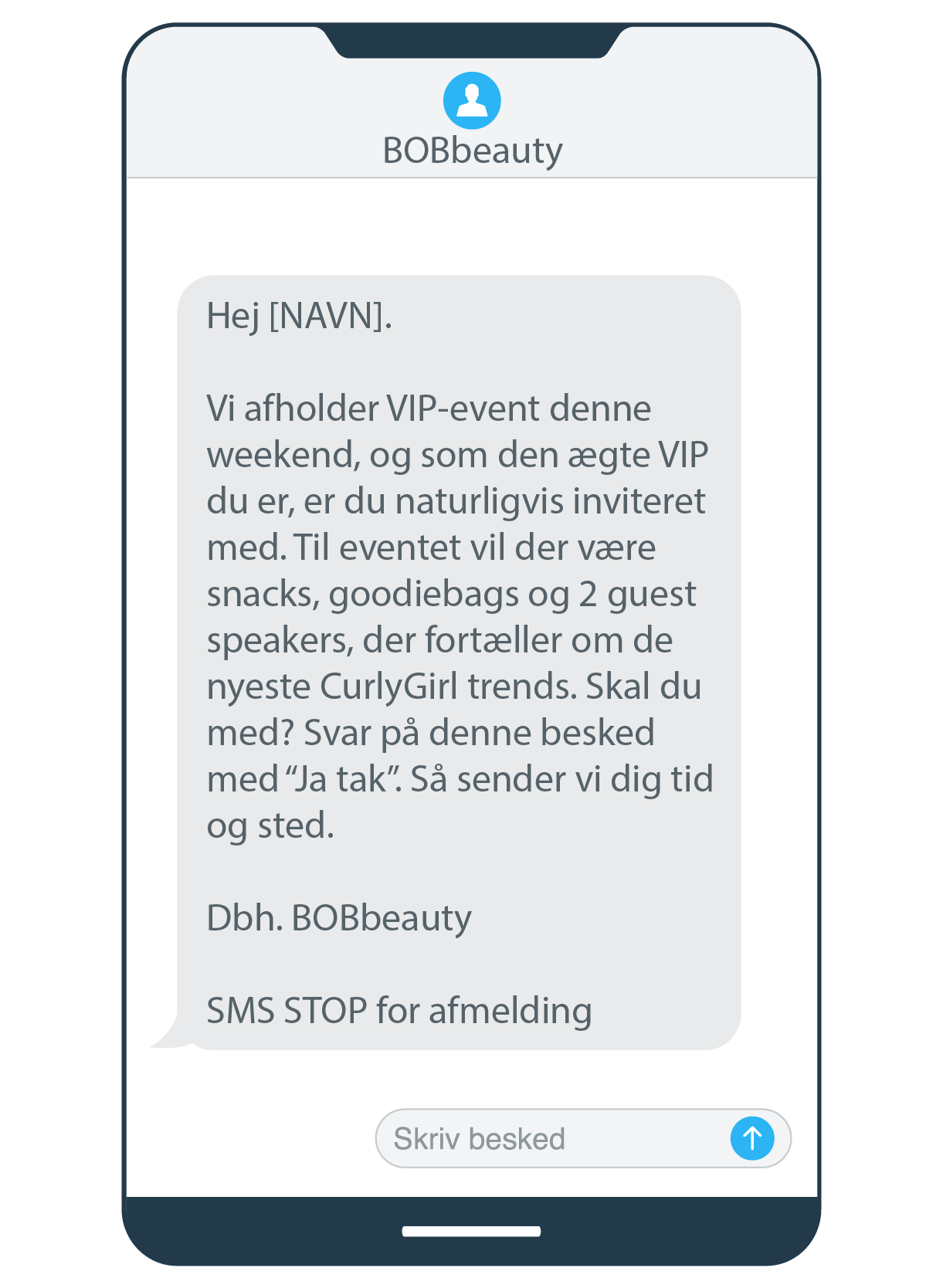 SMS eksempel til kundeloyalitet