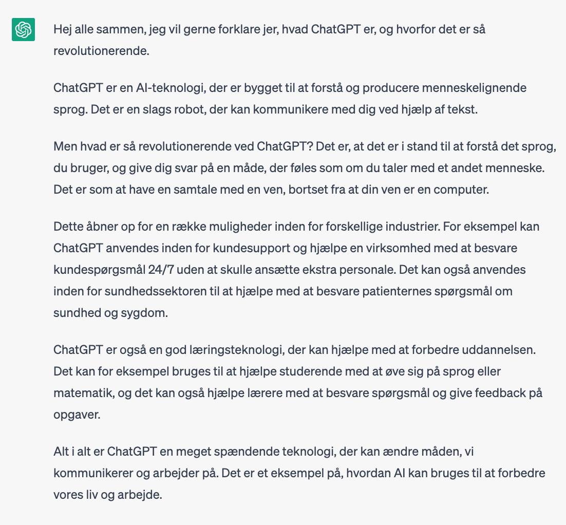 Hvad er ChatGPT?