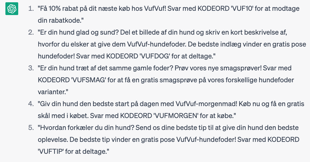 Bed ChatGPT om kampagneidéer