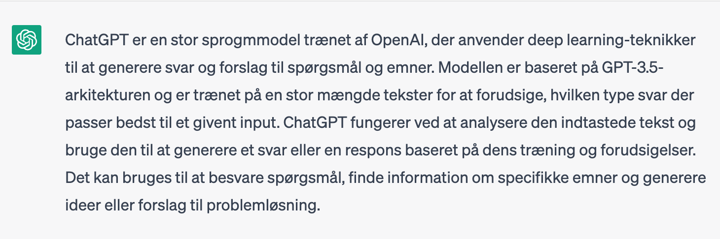 Hvad er ChatGPT?