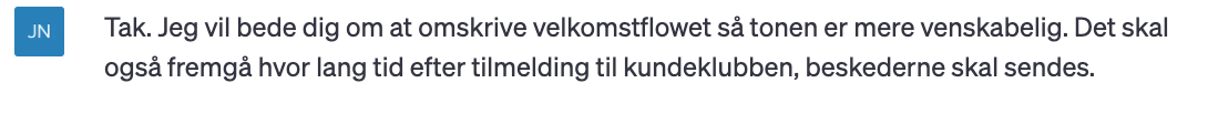 Bed ChatGPT om at lave en ny tekst