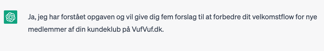 Bed ChatGPT om feedback på en eksisterende tekst